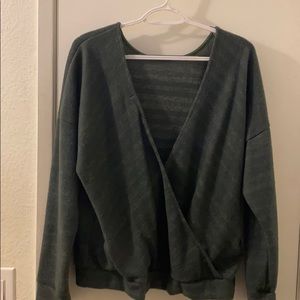 Olive green sweater top